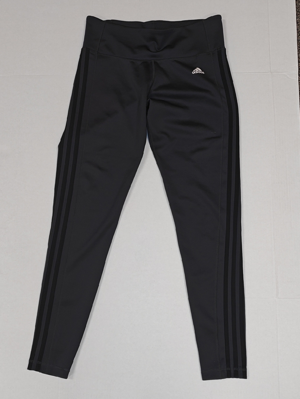 adidas Black Women's Climalite Training Leggings with Side Stripes